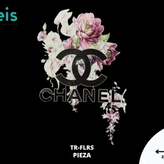 PARCHES DTF CHANEL FLORES ROSAS PATR-0121 20cmX30cm