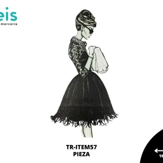 PARCHES DTF CHICA VESTIDO PATR-0150 16.5cmX30cm NEGRO
