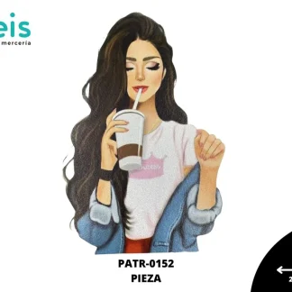 PARCHES DTF CHICA CAFE PRINCESS PATR-0152 20cmX30cm