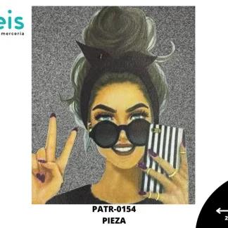 PARCHES DTF CHICA LENTES CEL PATR-0154 24cmX30cm