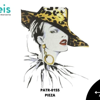 PARCHES DTF MUJER SOBRERO LEOPARDO PATR-0155 24cmX29cm