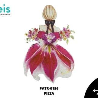 PARCHES DTF CHICA VESTIDO DE FLORES PATR-0156 20cmX30cm FIUSHA
