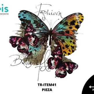 PARCHES DTF FASHION BUTTERFLY PATR-0159 29cmX30cm MULTICOLOR