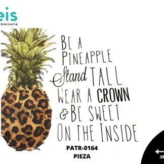 PARCHES DTF PIÑA BE A PINEAPLE PATR-0164 28.5cmX30cm