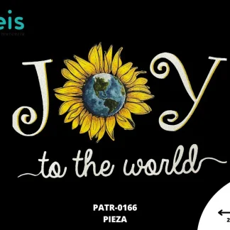 PARCHES DTF JOY TO THE WORLD PATR-0166 29cmX18cm