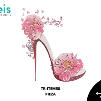 PARCHES DTF ZAPATILLA PATR-0168 23cmX27cm ROSA