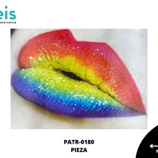 PARCHES DTF LABIO ARCOIRIS 2 PATR-0180 30cmX22cm