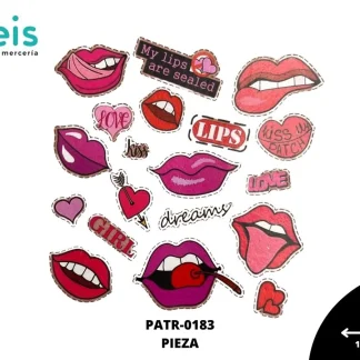 PARCHES DTF LIPS GIRL LOVE PATR-0183 13cmX13cm
