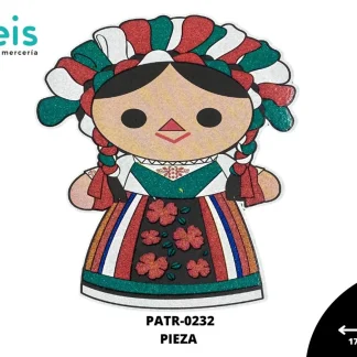 PARCHES DTF MICHOACANITA TRICOLOR PATR-0232 17.5cmX19cm