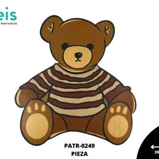 PARCHES DTF OSO SETADO SUETER RAYAS PATR-0249 20.5cmX22cm