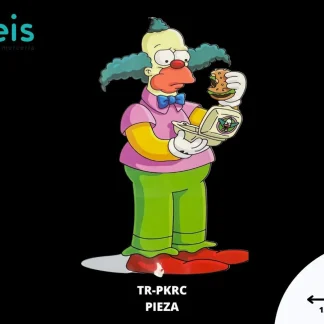 PARCHES DTF PAYASO KRUSTY COMIENDO PATR-0255 15cmX28cm