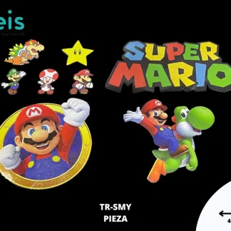 PARCHES DTF GRANDE SUPER MARIO CON YOSHI A3 PATR-0271 44cmX30cm