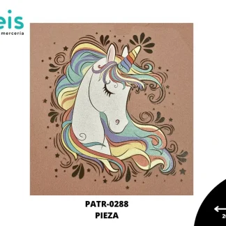 PARCHES DTF UNICORNIO PATR-0288 20cmX22cm MULTICOLOR