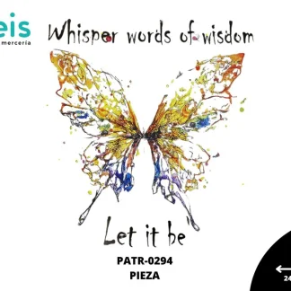 PARCHES DTF MARIPOSA WHISPER WORDS PATR-0294 24.5cmX27cm MULTICOLOR