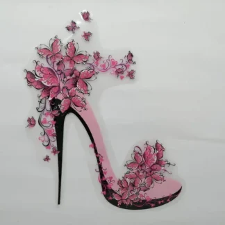 PARCHES DTF ZAPATILLA MARIPOSAS PATR-0301 ROSA