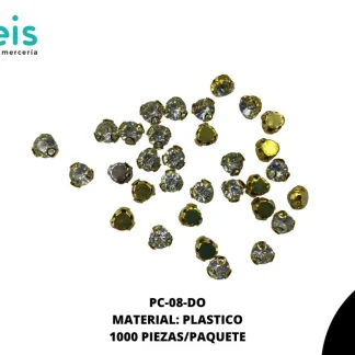 REMACHES METAL PIEDRA CORONA PC-08-DO 8mm 720 PZ/PQT DORADO