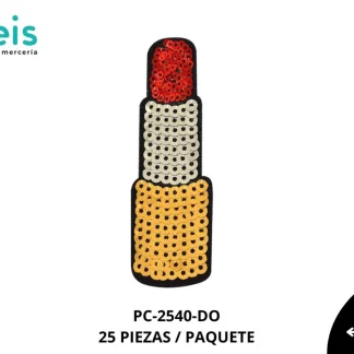 PARCHES LENTEJUELA LABIAL PC-2540-DO 25 PZ/PQT DORADO