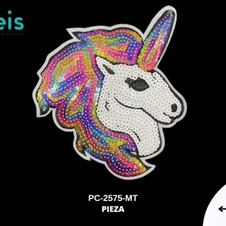 PARCHES LENTEJUELA UNICORNIO PC-2575-MT 15cmX17cm 20 PZ/PQT