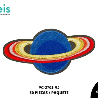 PARCHES BORDADOS Y ESTAMBRE PLANETA PC-2701-RJ 11.5cmX5.8cm 50 PZ/PQT