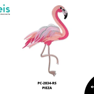 PARCHES BORDADOS Y ESTAMBRE FLAMENCO PC-2834-RS 19cmX28cm ROSA