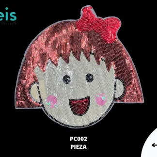 PARCHES LENTEJUELA LEN. MUÑECA PC002 36cmX33cm