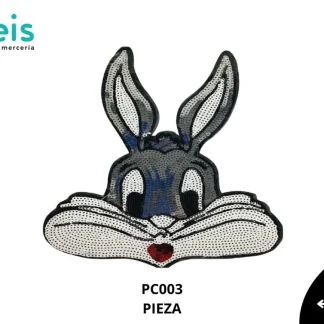 PARCHES LENTEJUELA BUGS BUNNY GRANDE PC003