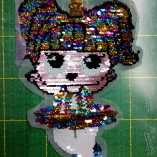 PARCHES LENTEJUELA REVERSIBLE MUUUÑECA LOL PC1176 3cmX4.5cm