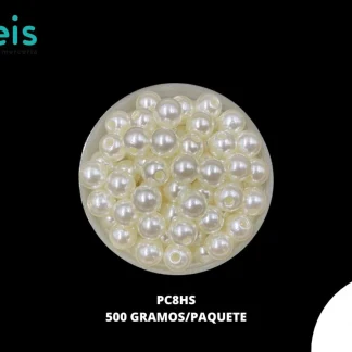 PERLAS COSTURA PC8HS 8mm 500 GRS/BOLSA HUESO