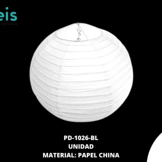 LAMPARA REDONDA PAPEL REF: 35cm BLANCO unidad