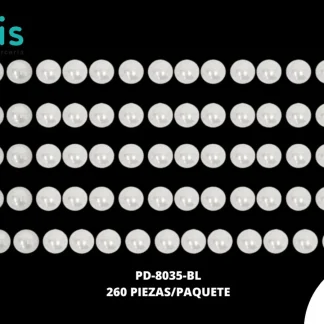 STICKER TARJETA MEDIA PERLA 6MM BLANCO