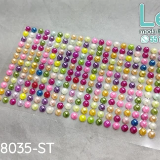 STICKER TARJETA MEDIA PERLA 6MM MULTICOLOR