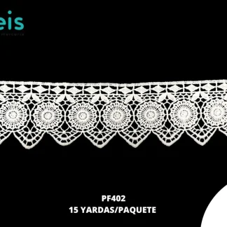GUIPIUR SEDA DE LECHE PLANO PF402 BLANCO 6.5 CM 15 YARDAS/PAQUETE