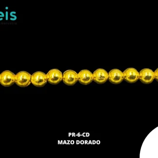 PERLAS COSTURA PR-6-CD 6mm MAZO DORADO
