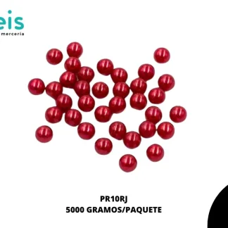 PERLAS REMACHE PR10RJ 10mm 500 GRS/BOLSA ROJO