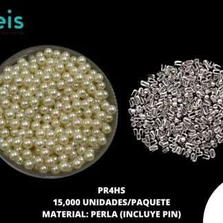 PERLAS REMACHE PR4HS 4mm 15,000 PZ/BOLSA HUESO