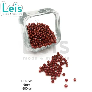 PERLAS REMACHE PR6-VN 6mm 500 GRS/BOLSA VINO