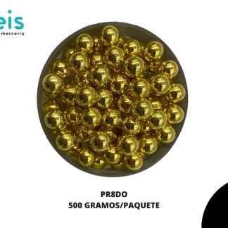PERLAS REMACHE PR8DO 8mm 500 GRS/BOLSA DORADO