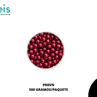 PERLAS REMACHE PR8VN 8mm 500 GRS/BOLSA VINO