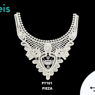 CUELLOS POLIESTER BRILLOSO PLANO PY161 32cmX30cm BLANCO