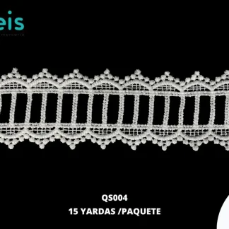 GUIPIUR SEDA DE LECHE PLANO QS004 BLANCO 4 CM 15 YARDAS/PAQUETE