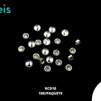 REMACHES PLASTICO CUBETA RCD10 10mm 1,000 PZ/PQT DORADO