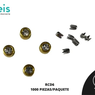 REMACHES PLASTICO CUBETA RCD6 6mm 1,000 PZ/PQT DORADO