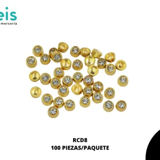 REMACHES PLASTICO CUBETA RCD8 8mm 1,000 PZ/PQT DORADO