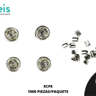 REMACHES PLASTICO CUBETA RCP8 8mm 1,000 PZ/PQT PLATA