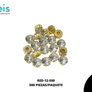 REMACHES METAL PIEDRA RED-12-500 12mm 500 PZ/ZPQT DORADO