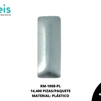 REMACHES PLANCHABLES RECTANGULO RM-1008-PL 3mmX6mm 14.4 MILL/PQT PLATA