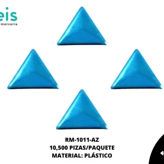 REMACHES PLANCHABLES TRIANGULO RM-1011-AZ 10mmX10mm 10.5 MILL/PQT AZUL