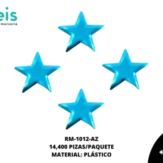 ACCESORIOS AYM TACHE PLANCHA ESTRELLA RM-1012-AZ 10mmX10mm 14.4 MILL/PQT AZUL