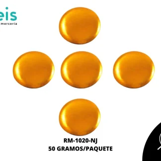 MEDIA PERLA METALIZADA REF: 6 mm NARANJA 50 grs/pqt