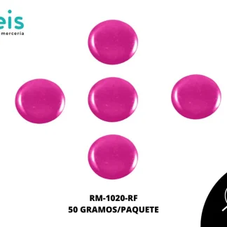 MEDIA PERLA METALIZADA REF: 6 mm ROSA FUERTE 50 grs/pqt